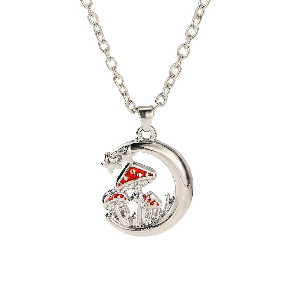 Funny Cute Mushrooms On the Moon Design Pendant Necklace Women Girls Chain Jewelry 45cm
Funny Cute Mushrooms On the Moon Design Pendant Necklace Women Girls Chain Jewelry 45cm