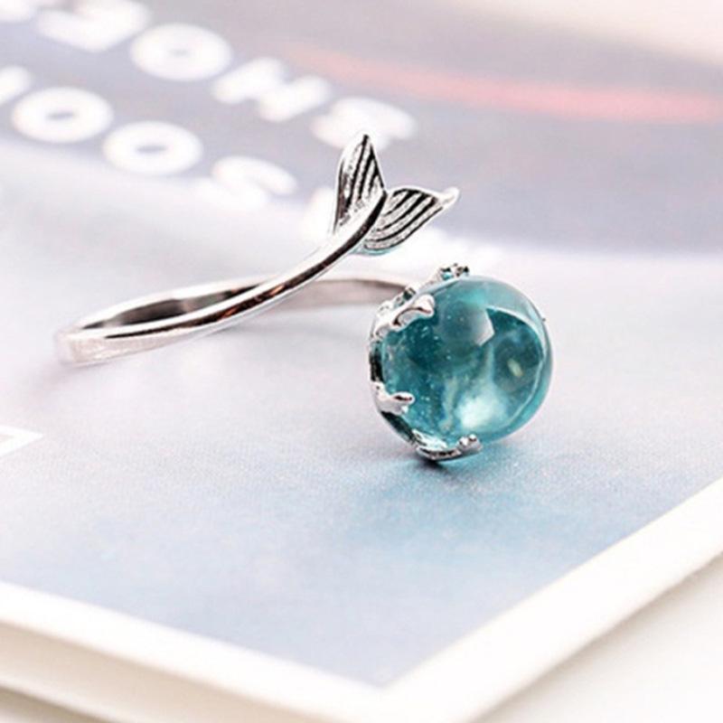 Weiya Mermaid Bubble Ring: Creative Open Blue Crystal Fishtail Women s Jewelry Adjustable Open Size
Weiya Mermaid Bubble Ring: Creative Open Blue Crystal Fishtail Women s Jewelry Adjustable Open Size