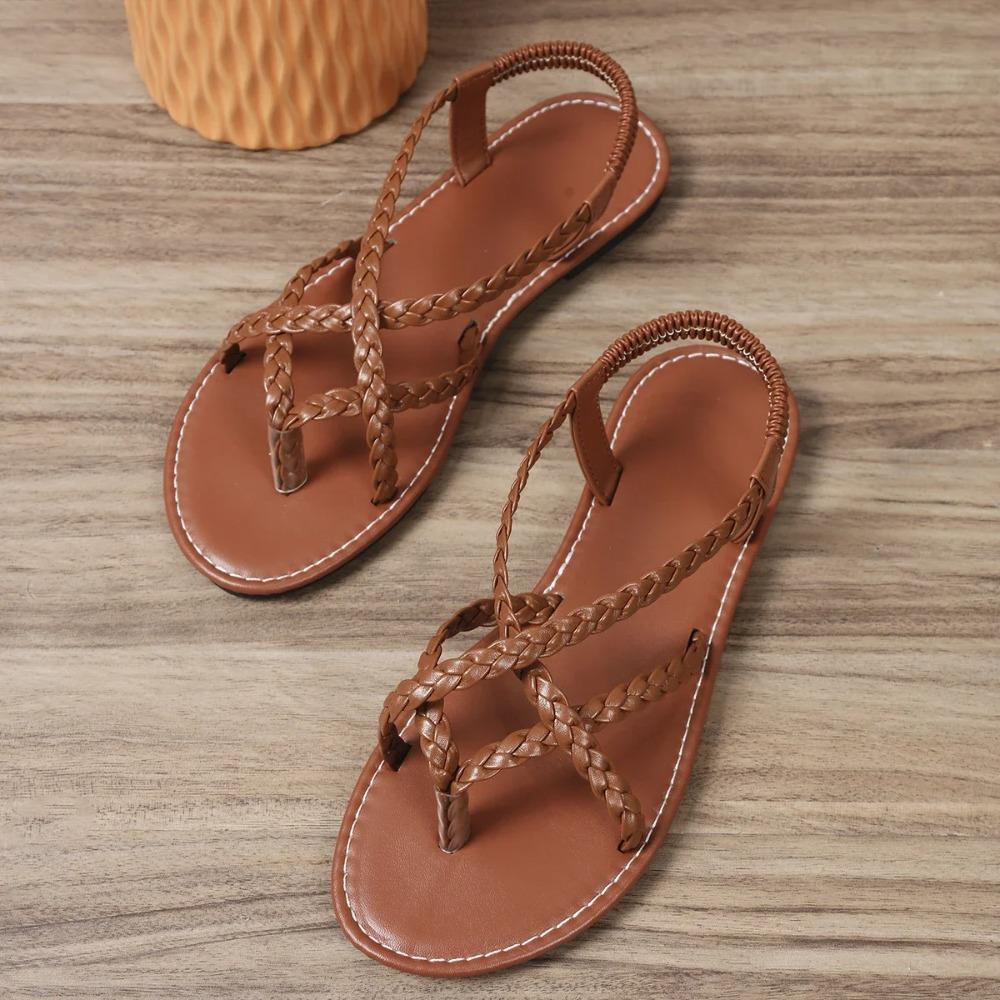 Women Beach Woven Hollow Sandals Women Flats Casual Clip Toe Sandals Summer Walking Zapatos Dress Femme Slides 41 шоколадний
Women Beach Woven Hollow Sandals Women Flats Casual Clip Toe Sandals Summer Walking Zapatos Dress Femme Slides 41 шоколадний