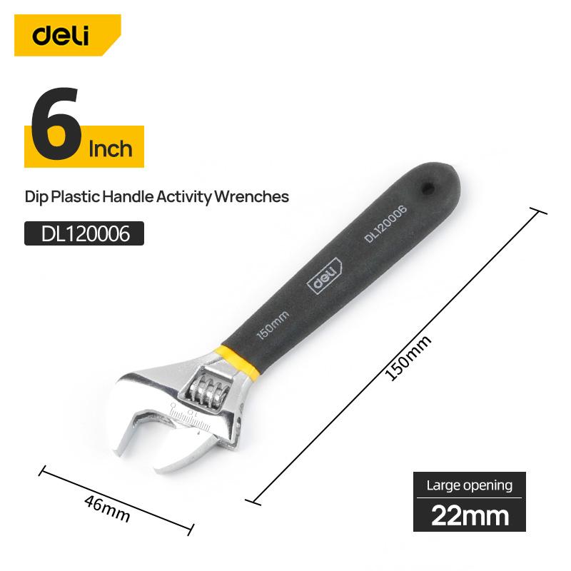 Deli Adjustable Wrench Large Opening long Handle Universal Spanner Carbon Steel Mechanical Workshop Hand Car Repair Tools 6inch
Deli Adjustable Wrench Large Opening long Handle Universal Spanner Carbon Steel Mechanical Workshop Hand Car Repair Tools 6inch