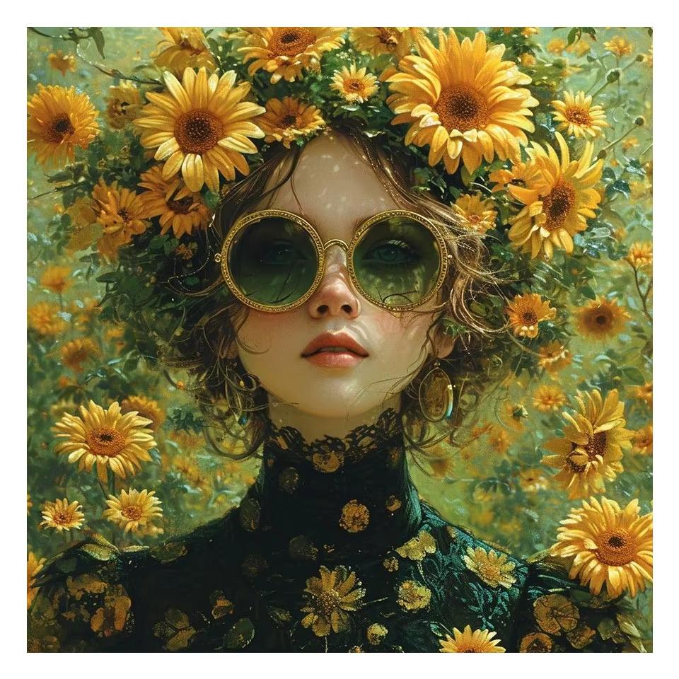 Diamond painting kit DIY sunglasses beauty flower head Diamond embroidery art 5D cross stitch mosaic home decoration 30x30cm Full Round
Diamond painting kit DIY sunglasses beauty flower head Diamond embroidery art 5D cross stitch mosaic home decoration 30x30cm Full Round