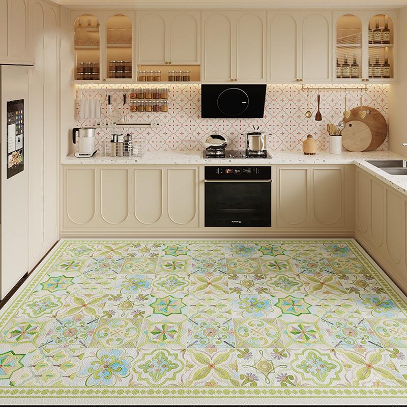 Kitchen Floor Mat Waterproof Oil-proof Non-slip Washable PVC Carpet Large Size Foot Mats American Flower Tile Design 1pc 50x80cm
Kitchen Floor Mat Waterproof Oil-proof Non-slip Washable PVC Carpet Large Size Foot Mats American Flower Tile Design 1pc 50x80cm