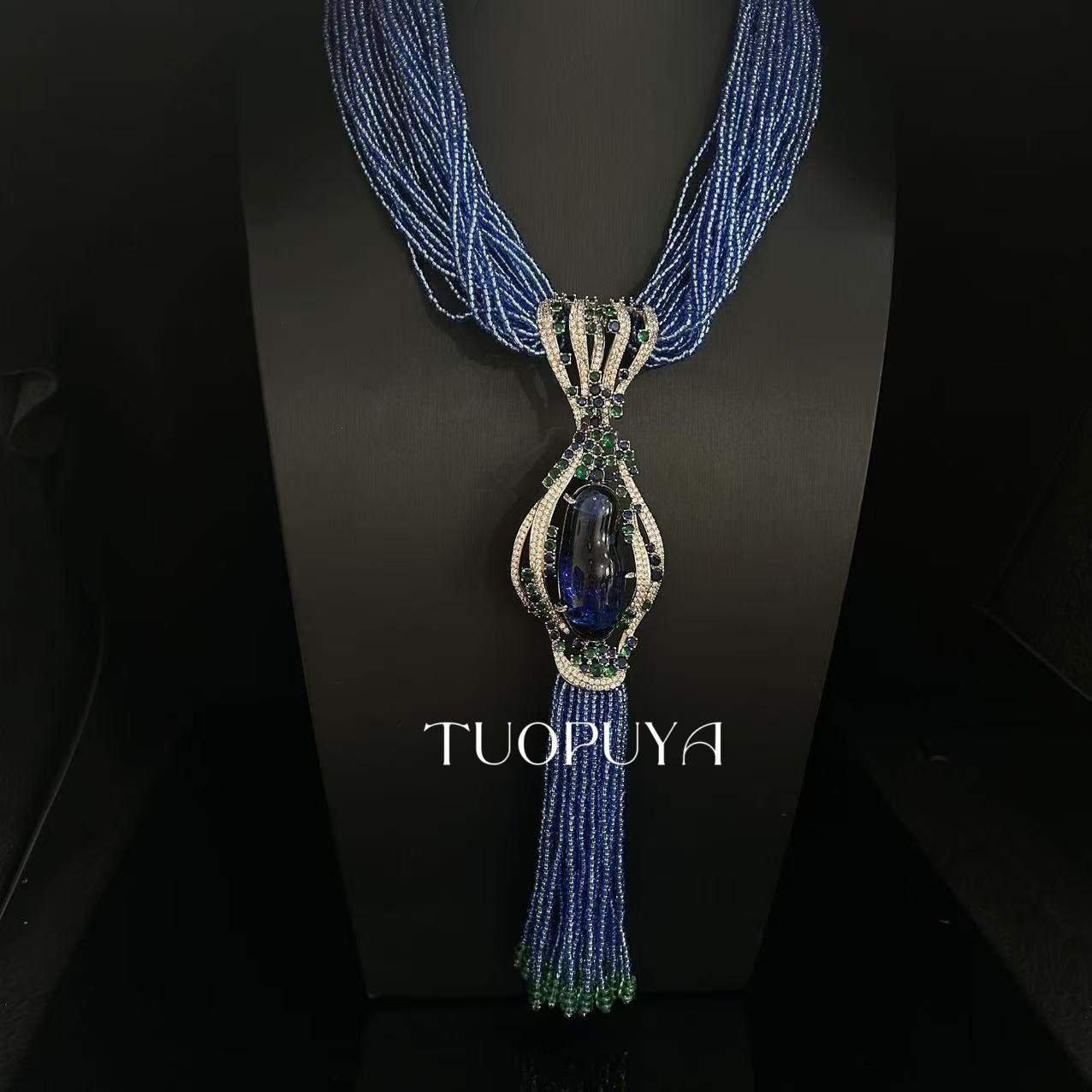 Elegant Retro Style Design Vase Pendant Multi-Layer Rice Beads Inlaid With Zircon Copper Necklace Brooch Dual-Purpose
Elegant Retro Style Design Vase Pendant Multi-Layer Rice Beads Inlaid With Zircon Copper Necklace Brooch Dual-Purpose
