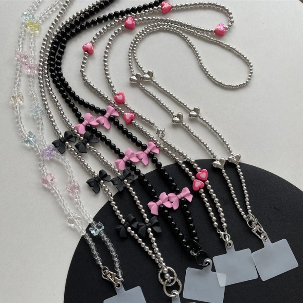 Bow Long Crossbody Phone Chain Heart Beads Phone Strap Kawaii Cellphone Lanyard Phone Accessories style G
Bow Long Crossbody Phone Chain Heart Beads Phone Strap Kawaii Cellphone Lanyard Phone Accessories style G
