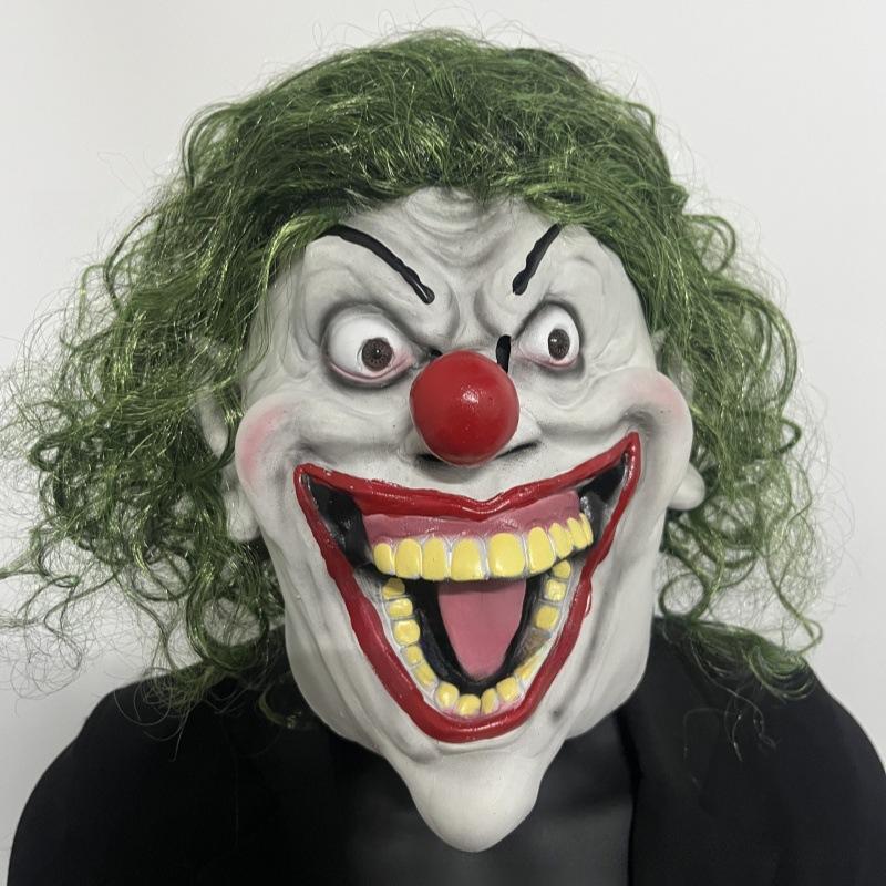 Странная маска клоуна с красным носом из латекса Adult One Size зелёный
Странная маска клоуна с красным носом из латекса Adult One Size зелёный