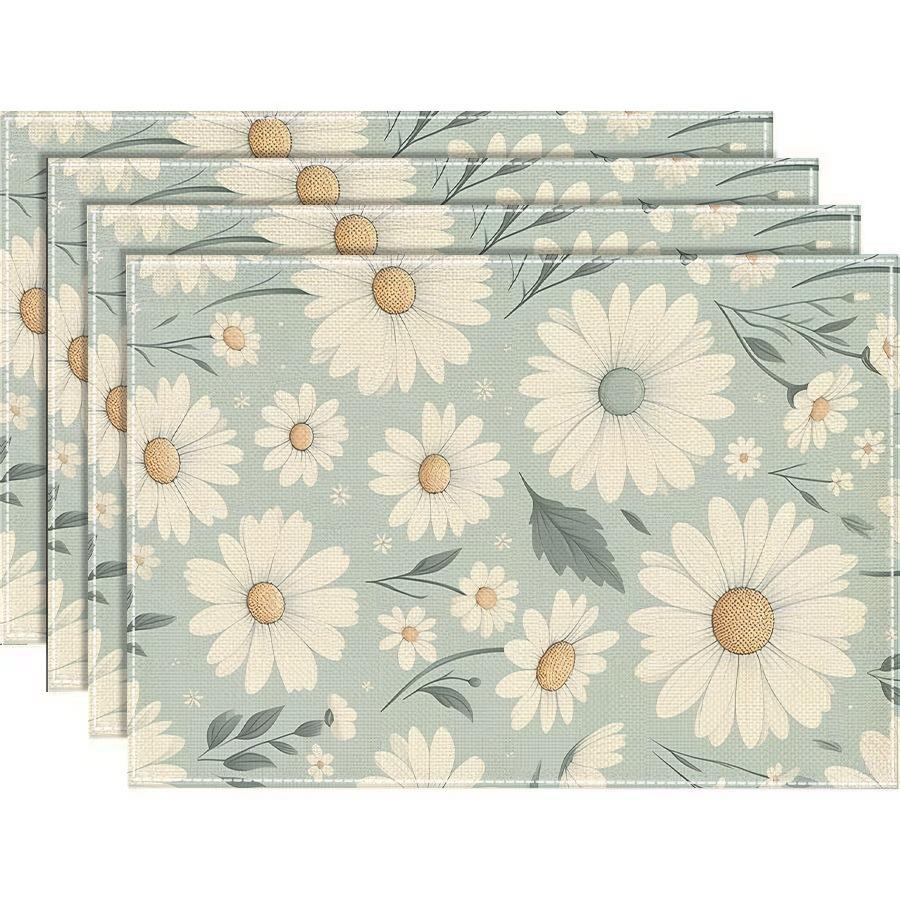 4/6/8Pcs Summer Floral Print Placemats Linen Kitchen Dining Table Decor Accessories Heat Resistant Linen Tableware Pads Mats 4Pcs-30X45cm(12X18in
4/6/8Pcs Summer Floral Print Placemats Linen Kitchen Dining Table Decor Accessories Heat Resistant Linen Tableware Pads Mats 4Pcs-30X45cm(12X18in