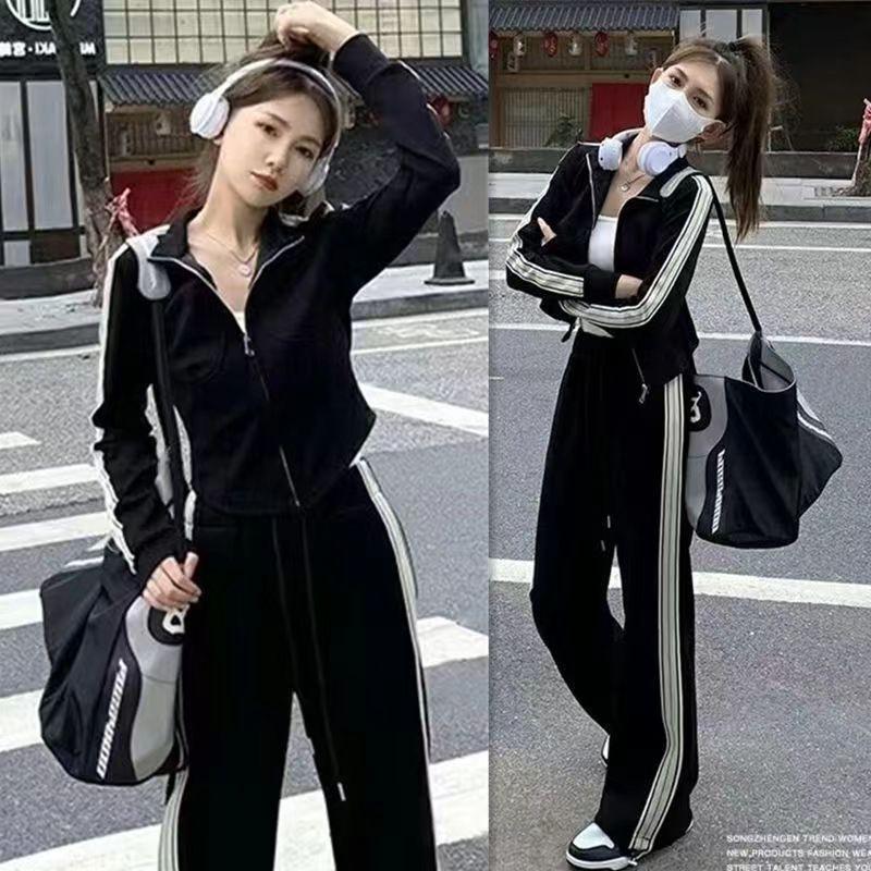 Korean-Style Sportswear: Wide-Leg Pants & Sporty Windbreaker Two-Piece Set M чорний
Korean-Style Sportswear: Wide-Leg Pants & Sporty Windbreaker Two-Piece Set M чорний