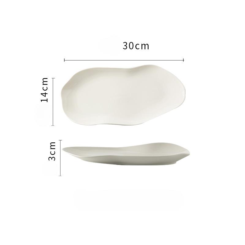 Irregular White Ceramic Plate Japanese Cold Dish Sushi Plate Hotel Cold Dish Plates Kitchen Dining Bar Tableware Dinner Plates
Irregular White Ceramic Plate Japanese Cold Dish Sushi Plate Hotel Cold Dish Plates Kitchen Dining Bar Tableware Dinner Plates