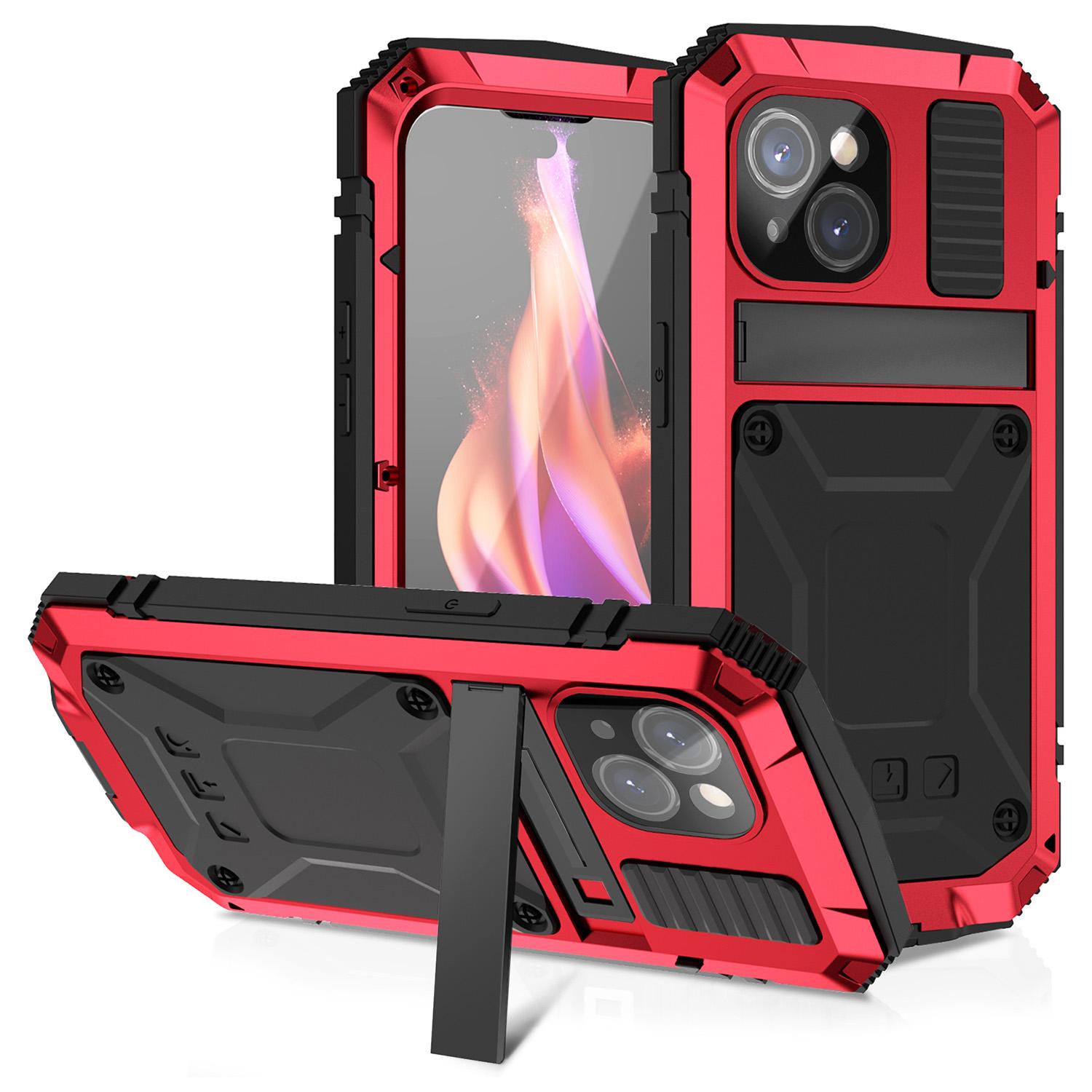 R-JUST Full Protection Kickstand Case for iPhone 15,PC+Silicone+Metal Phone Cover with Tempered Glass Film Red
R-JUST Full Protection Kickstand Case for iPhone 15,PC+Silicone+Metal Phone Cover with Tempered Glass Film Red