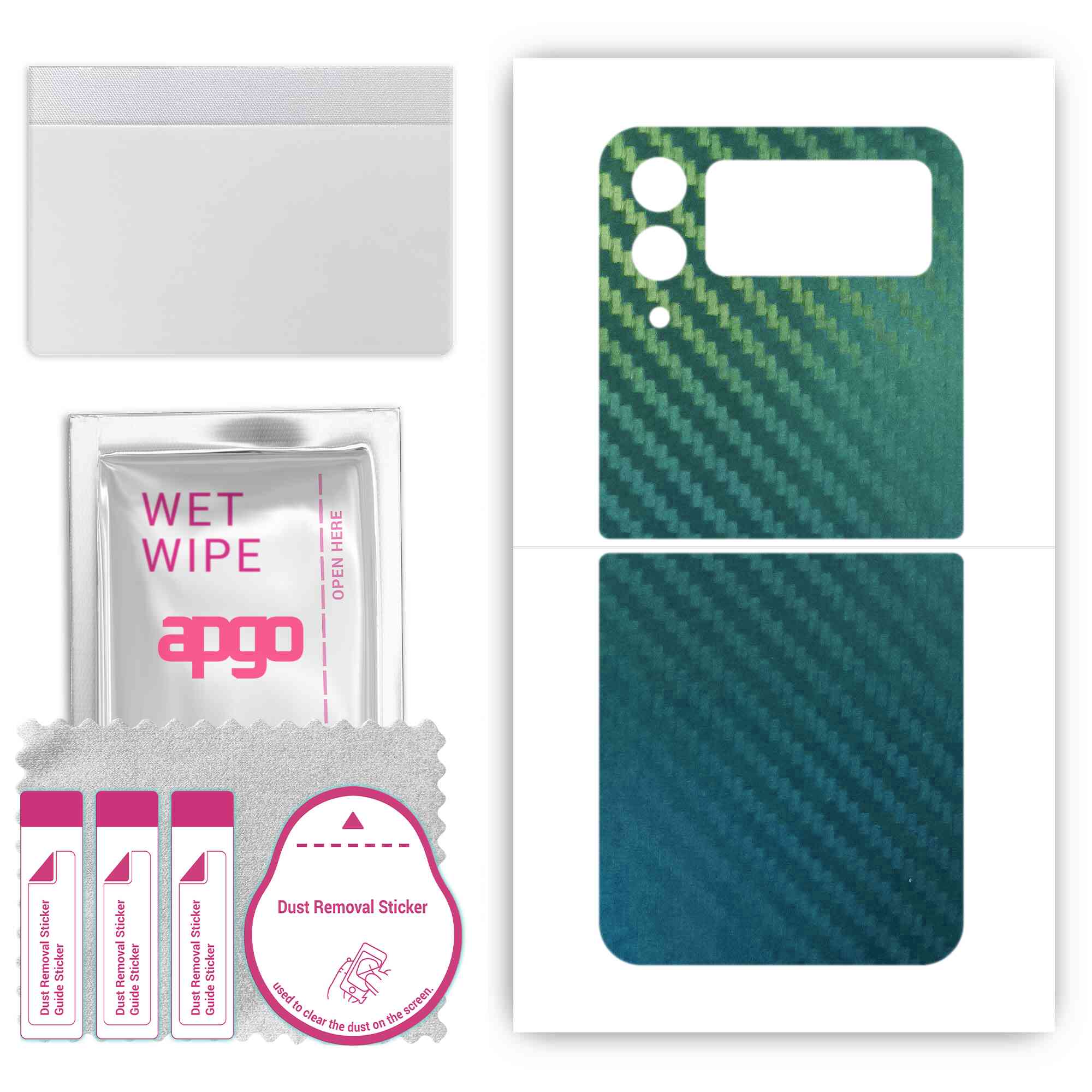Apgo Protective Skin Sticker for the back compatible with Samsung Galaxy Z Flip4, Wrap Film, Foil, Vinyl - Pattern Carbon Chameleon CAKA1
Apgo Protective Skin Sticker for the back compatible with Samsung Galaxy Z Flip4, Wrap Film, Foil, Vinyl - Pattern Carbon Chameleon CAKA1