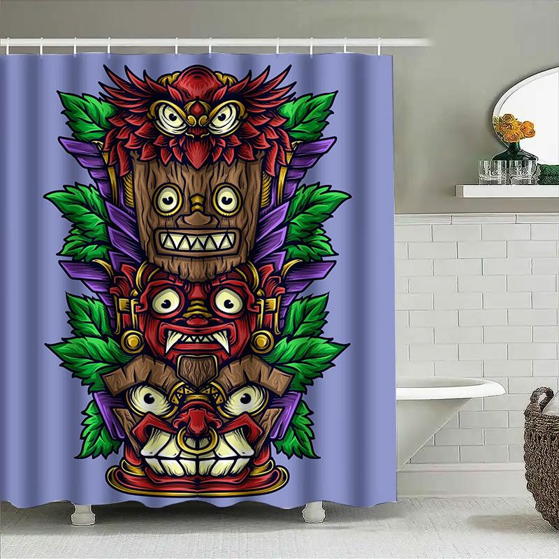 Tuniu Tribal Mask Shower Curtain Cool Japanese Ukiyo-E Art Print Decorative Bathroom Decor W60H190(CM)-1 Pcs
Tuniu Tribal Mask Shower Curtain Cool Japanese Ukiyo-E Art Print Decorative Bathroom Decor W60H190(CM)-1 Pcs