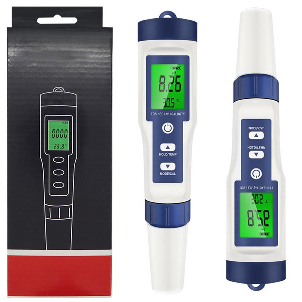 5-in-1 Water Tester Pool Salt Tester High Accuracy PH/EC/TDS/Salt/Temp Meter Multifunctional Water Analyzer for Drinking Water China Mainland
5-in-1 Water Tester Pool Salt Tester High Accuracy PH/EC/TDS/Salt/Temp Meter Multifunctional Water Analyzer for Drinking Water China Mainland