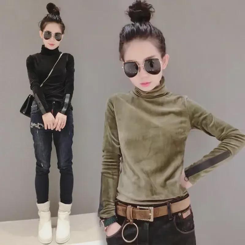 2024 European Style Women s High Neck Gold Velvet Long Sleeve T-Shirt 2XL (125-140 jin) чорний
2024 European Style Women s High Neck Gold Velvet Long Sleeve T-Shirt 2XL (125-140 jin) чорний