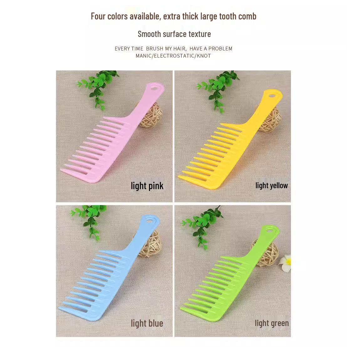 Colorful Portable Coarse Tooth Comb for Men & Women - Large Round Hole Design, Free Shipping 24cm x 6cm
Colorful Portable Coarse Tooth Comb for Men & Women - Large Round Hole Design, Free Shipping 24cm x 6cm