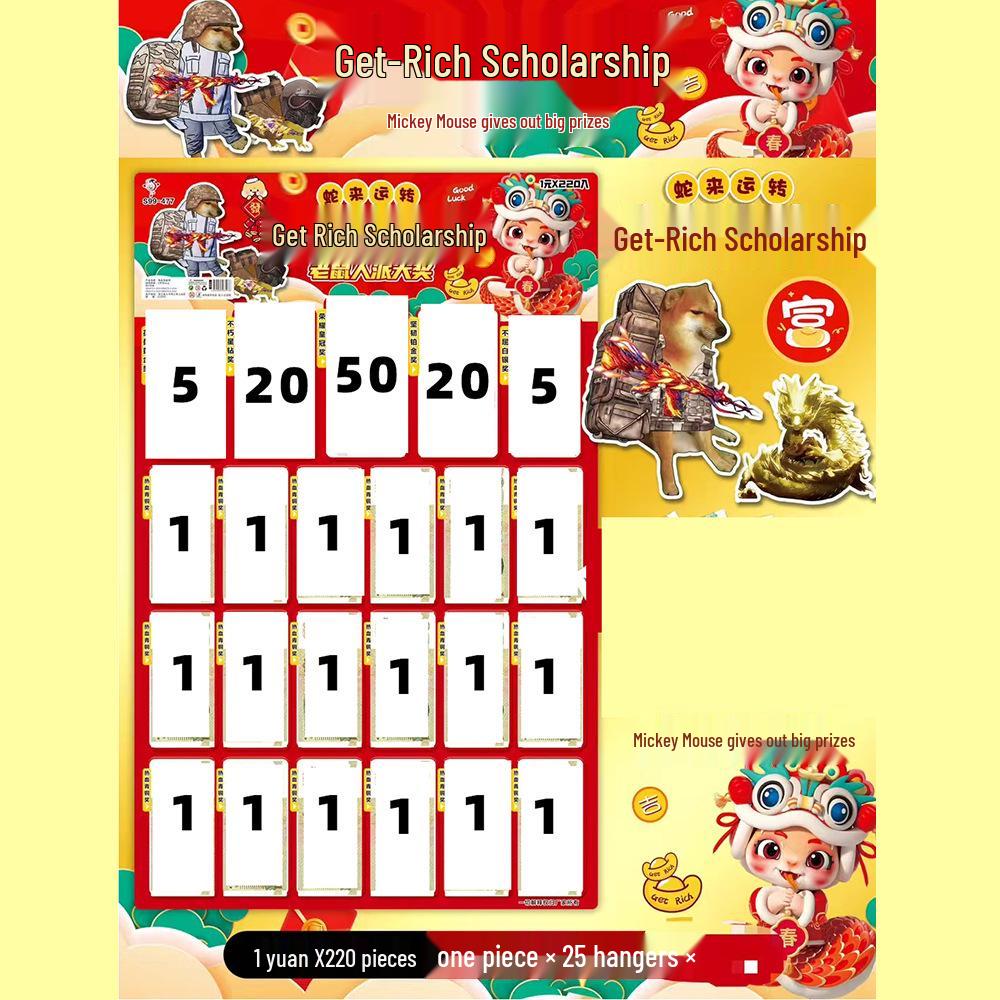 Children s Fun Scratch-Off Prize Tickets: Surprise Blind Box Night Market Toys Random layout
Children s Fun Scratch-Off Prize Tickets: Surprise Blind Box Night Market Toys Random layout