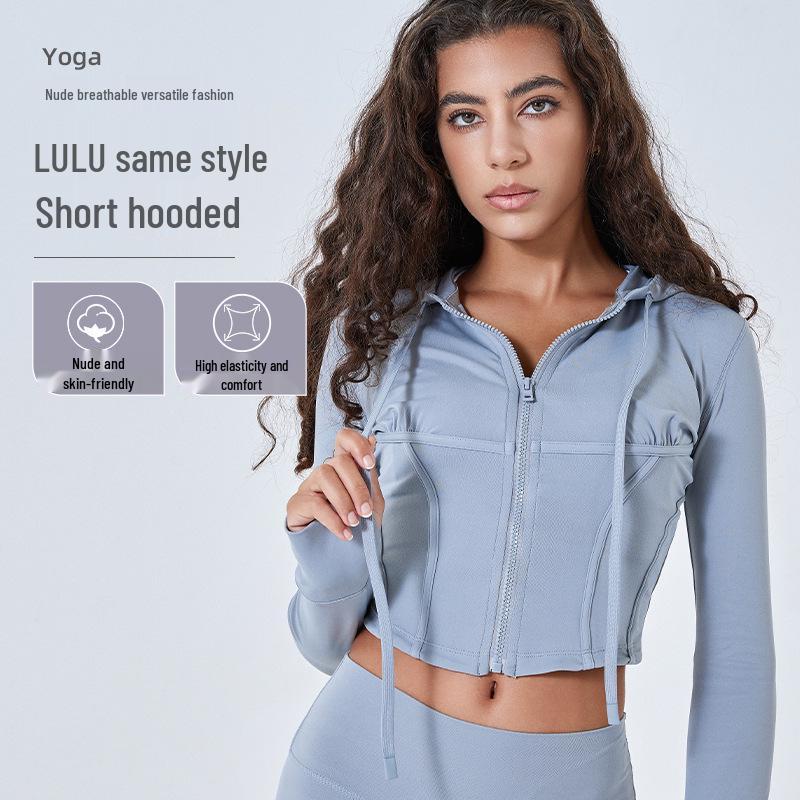 Women s Slim Fit Hooded Yoga Suit with Drawstring and Zipper - High Elastic Long Sleeve Top for Spring/Summer S
Women s Slim Fit Hooded Yoga Suit with Drawstring and Zipper - High Elastic Long Sleeve Top for Spring/Summer S