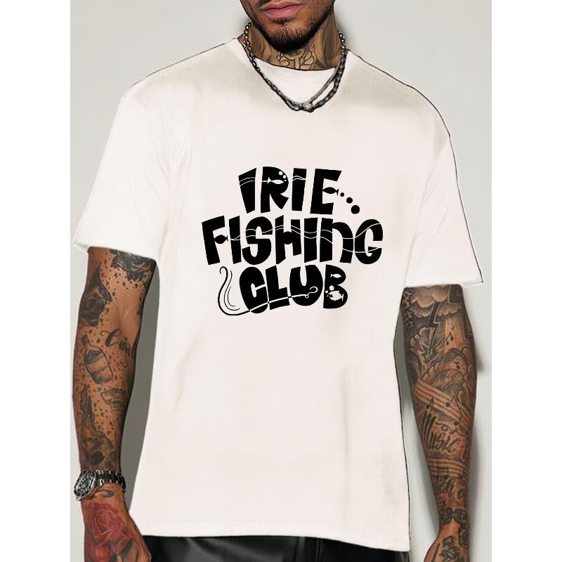 European sizes Summer Fashion Men S Casual Crew Neck T-Shirt with IRIE Fishing Club Print,Knit Fabric, Slight Stretch, Regular Fit 4XL
European sizes Summer Fashion Men S Casual Crew Neck T-Shirt with IRIE Fishing Club Print,Knit Fabric, Slight Stretch, Regular Fit 4XL