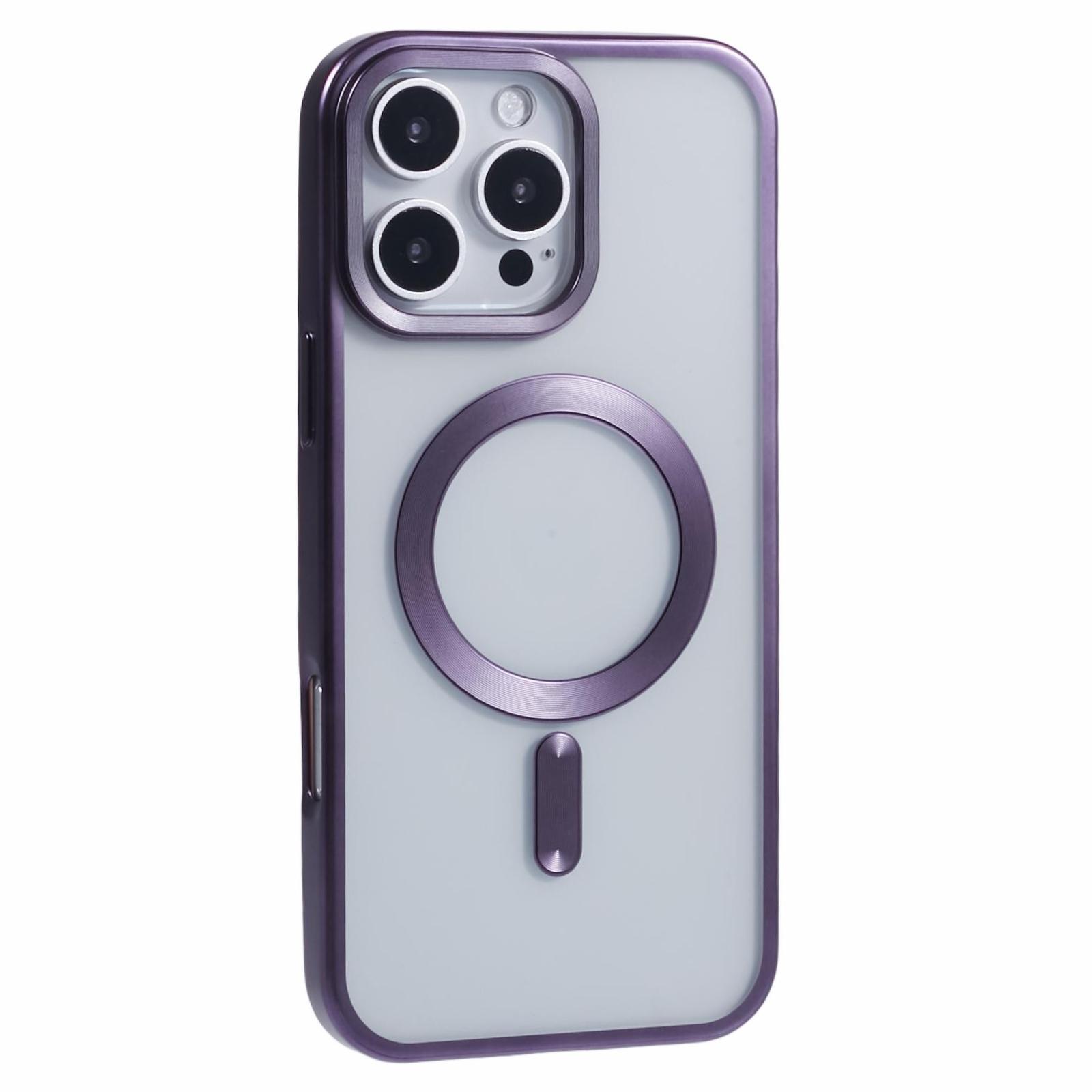For iPhone 16 Pro Max Case Matte Electroplating Phone Cover Compatible with MagSafe Dark Purple
For iPhone 16 Pro Max Case Matte Electroplating Phone Cover Compatible with MagSafe Dark Purple