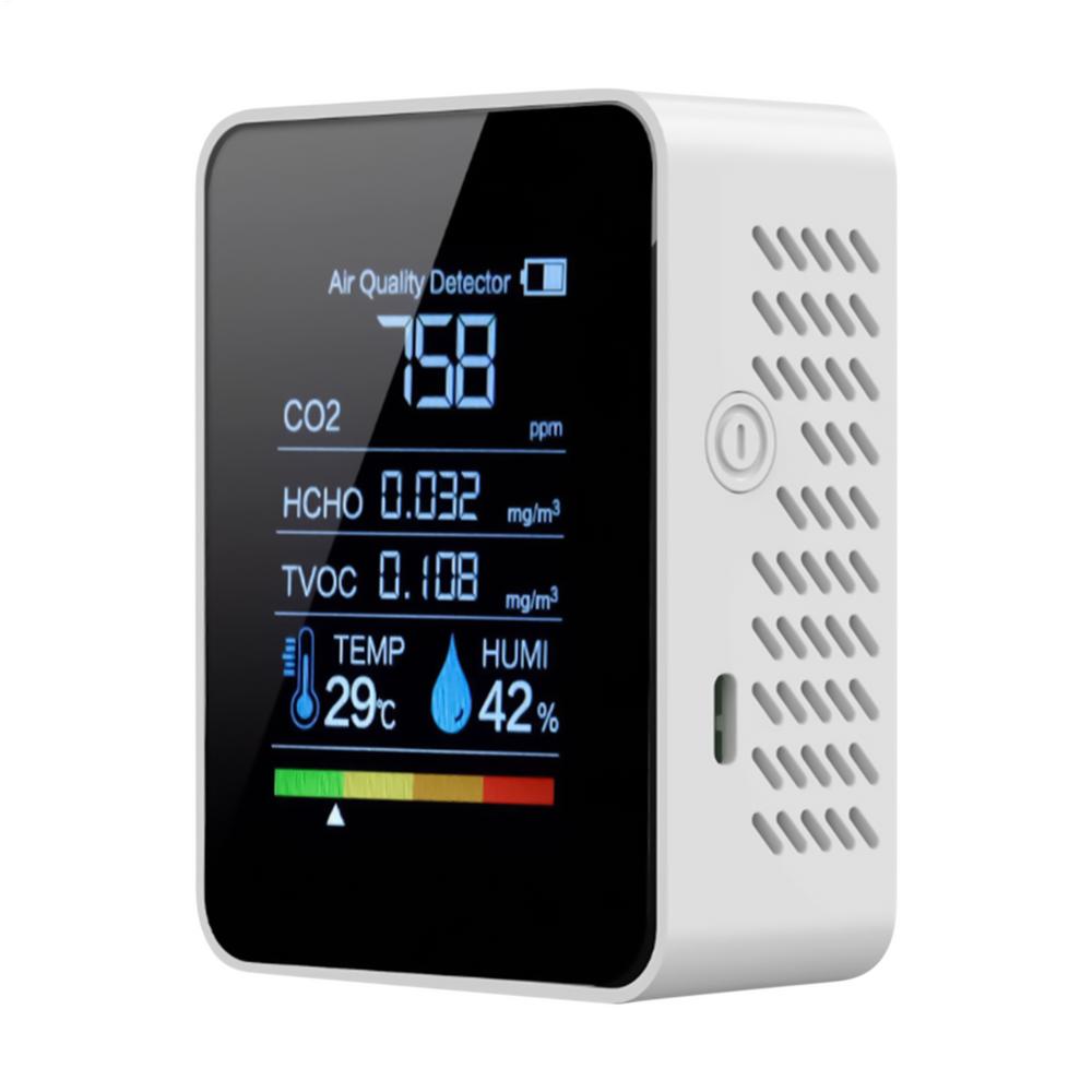 Air Quality Monitor Multifunctional 5in1 CO2 Meter Digital Temperature Humidity Tester Portable Accurate Monitor for Bedroom
Air Quality Monitor Multifunctional 5in1 CO2 Meter Digital Temperature Humidity Tester Portable Accurate Monitor for Bedroom