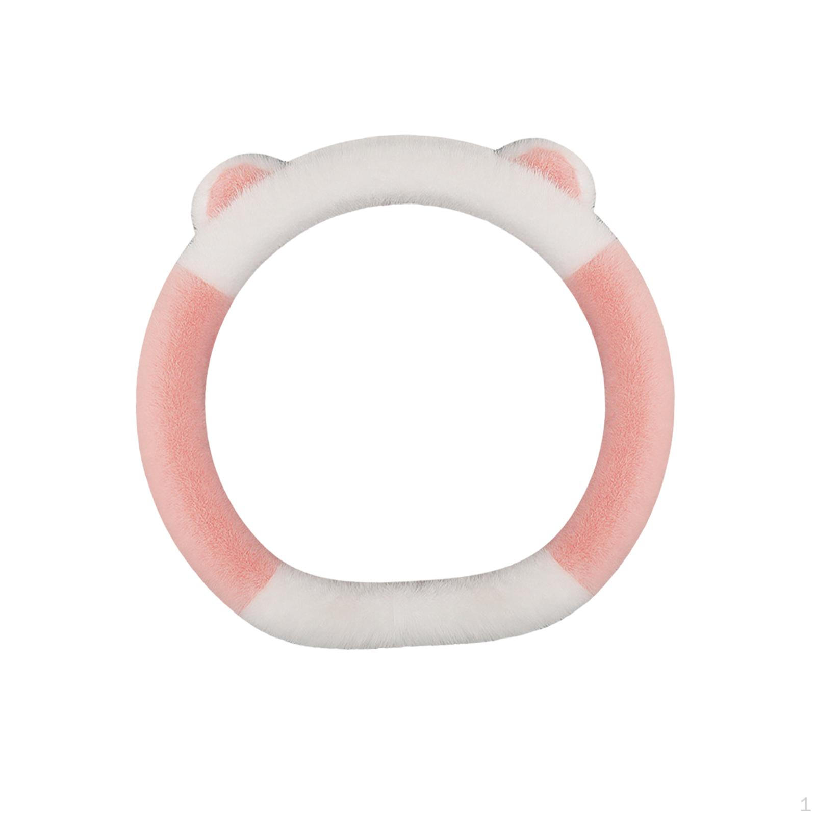 15inch Steering Wheel Cover for Winter Use, Soft Plush Car Accessory D Shape White Pink
15inch Steering Wheel Cover for Winter Use, Soft Plush Car Accessory D Shape White Pink