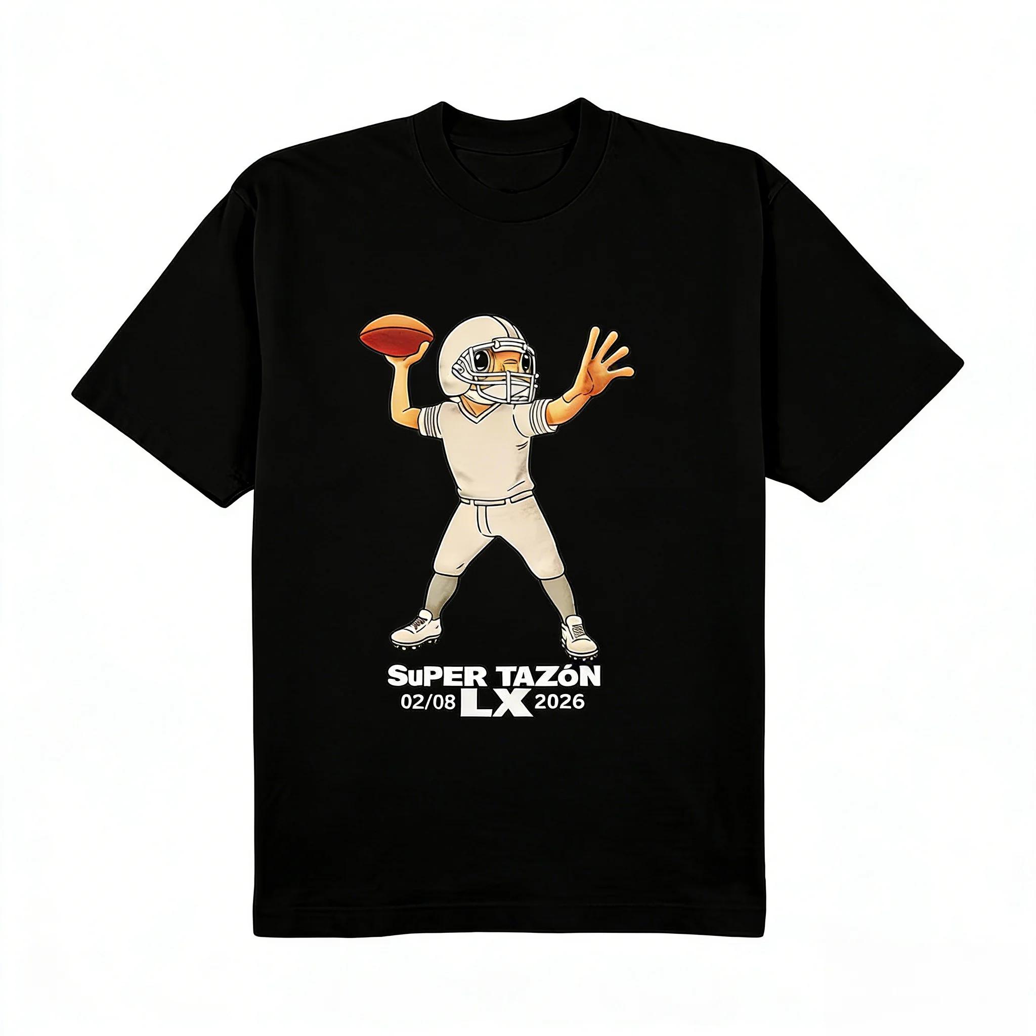 Bad Bunny X Super Tazón Printed Cotton T-shirt Summer Men s and Women s Clothing Fashion Casual Oversized T-shirt Fan Gift XXXXXL чорний
Bad Bunny X Super Tazón Printed Cotton T-shirt Summer Men s and Women s Clothing Fashion Casual Oversized T-shirt Fan Gift XXXXXL чорний