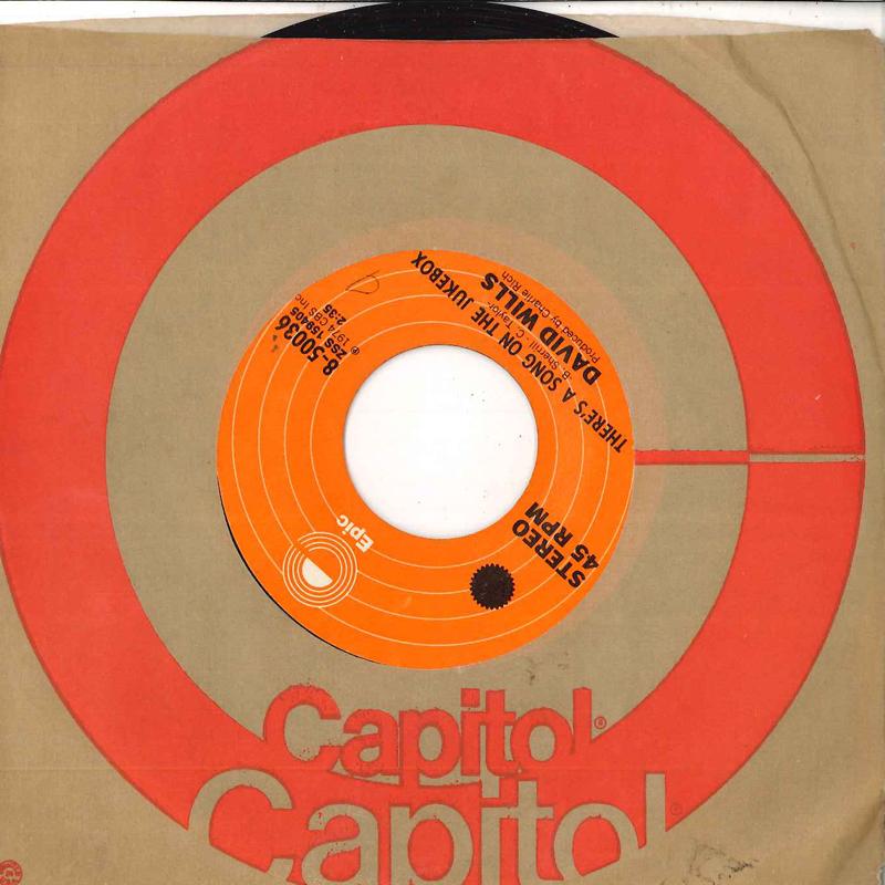 7inch Record DAVID WILLS - There s A Song On The Jukebox / I C 850036 EPIC 1974 US Country Used
7inch Record DAVID WILLS - There s A Song On The Jukebox / I C 850036 EPIC 1974 US Country Used
