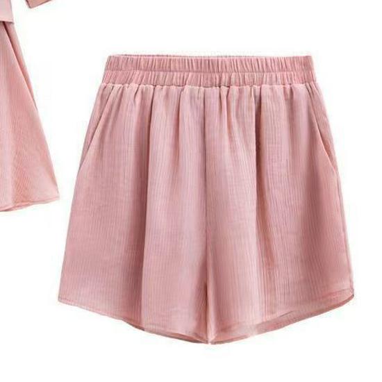 Women s Trendy Summer Off-Shoulder Shirt & Slimming Shorts Two-Piece Set with Sun Protection 2XL; Recommended 130-140 lbs
Women s Trendy Summer Off-Shoulder Shirt & Slimming Shorts Two-Piece Set with Sun Protection 2XL; Recommended 130-140 lbs