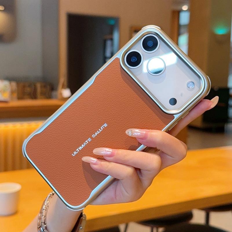 Plain Leather Magnetic Silver Bezel Lens to Heighten Case For iPhone 17 Pro Max 17 Pro Air 16 Plus 15 Pro Max Protection Cover iPhone17 Pro Max
Plain Leather Magnetic Silver Bezel Lens to Heighten Case For iPhone 17 Pro Max 17 Pro Air 16 Plus 15 Pro Max Protection Cover iPhone17 Pro Max
