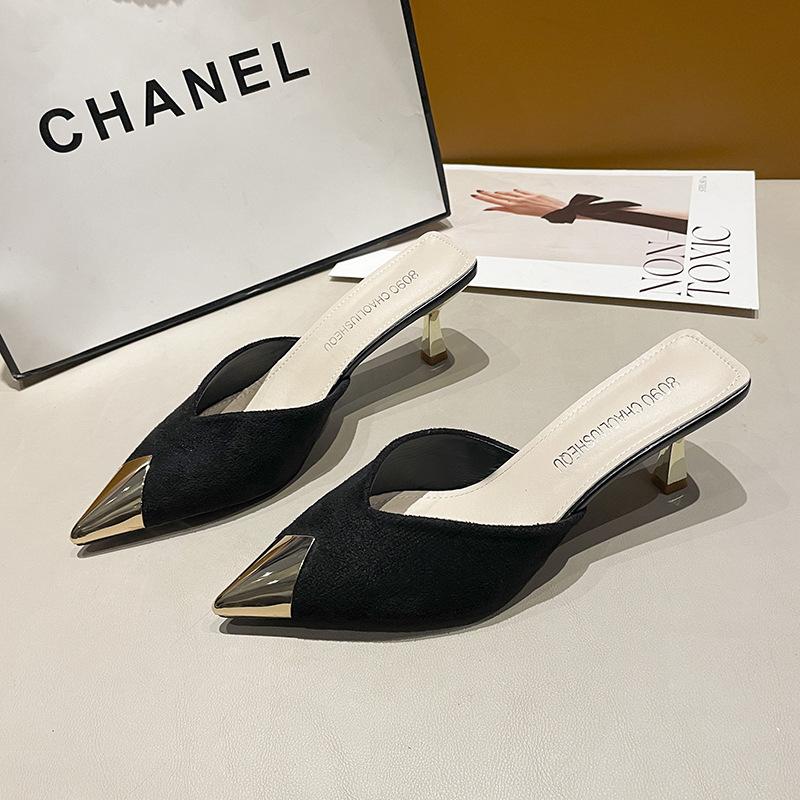 Металлические туфли-мюли с острым носком, женские, для лета, новые, сексуальные туфли-стилетто, темпераментные универсальные сандалии 33
Металлические туфли-мюли с острым носком, женские, для лета, новые, сексуальные туфли-стилетто, темпераментные универсальные сандалии 33