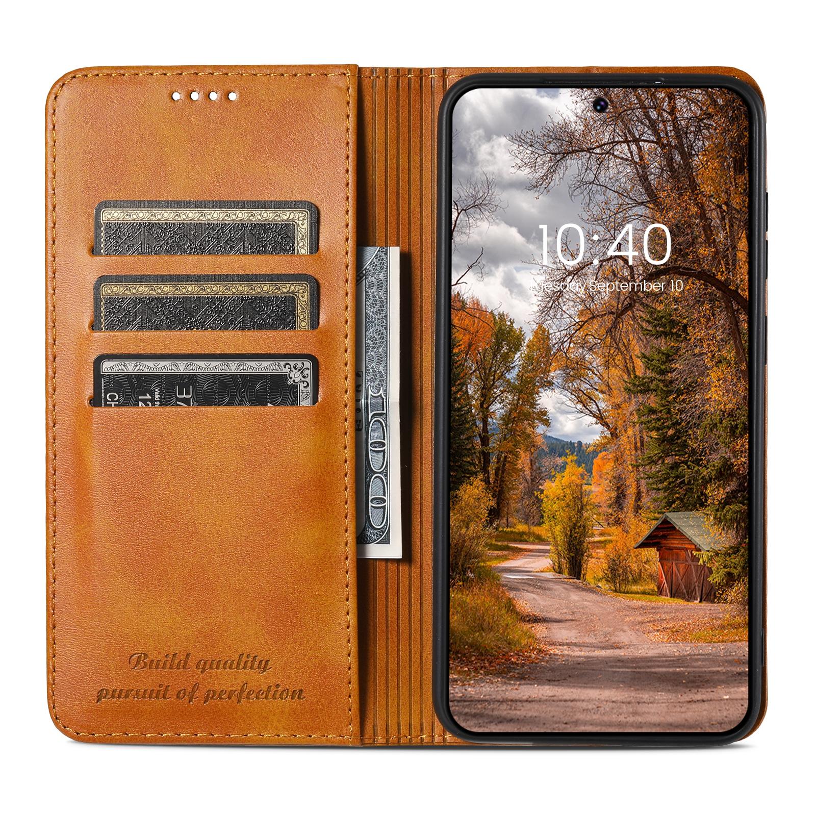 SUTENI For Samsung Galaxy S23 Wallet Design Full Coverage Automatic Closing Flip PU Leather+TPU Cover Case with Stand Khaki
SUTENI For Samsung Galaxy S23 Wallet Design Full Coverage Automatic Closing Flip PU Leather+TPU Cover Case with Stand Khaki