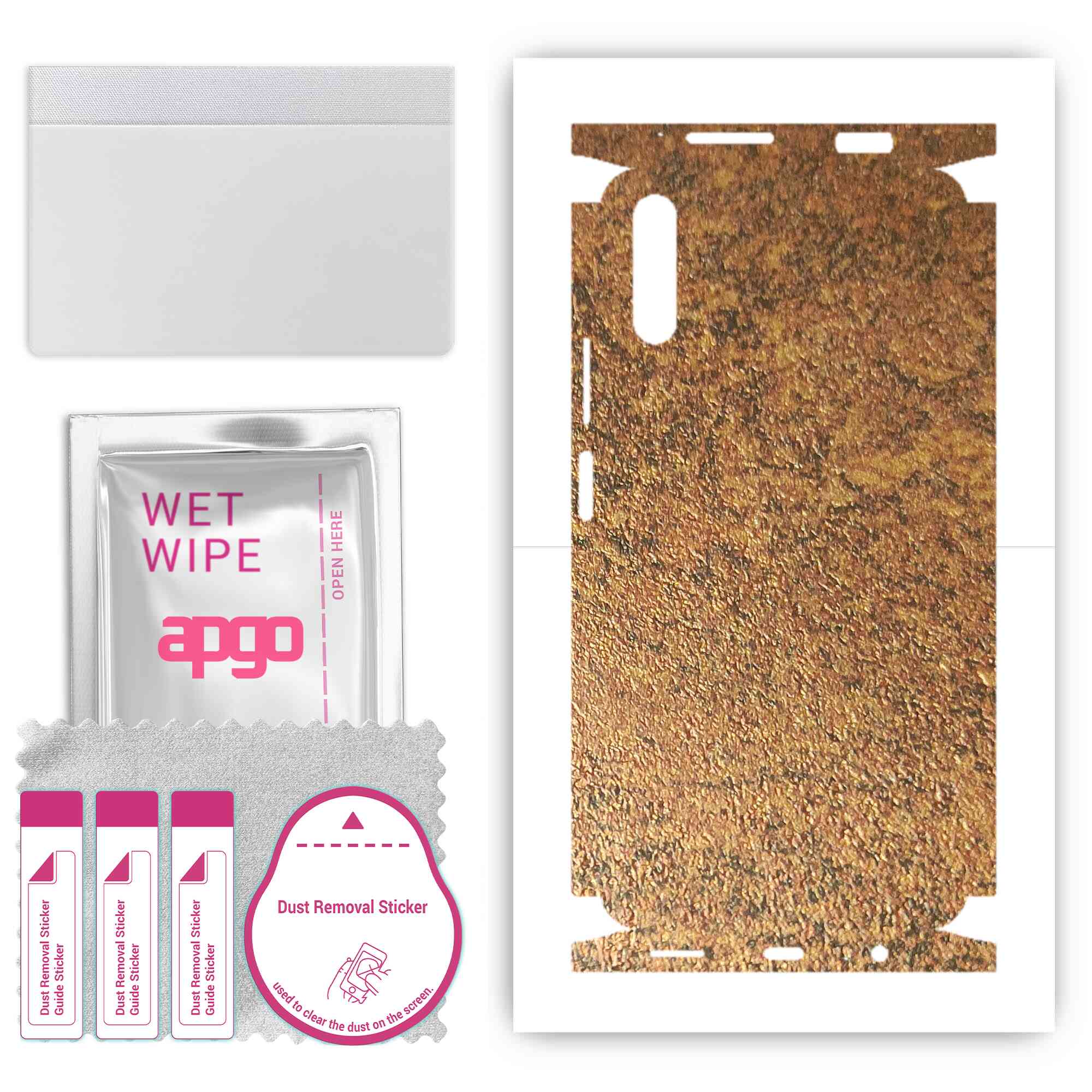 apgo Protective Skin Sticker for the back+sides compatible with Honor 9X, Full Wrap Film, Foil, Vinyl - Pattern Rusty Copper
apgo Protective Skin Sticker for the back+sides compatible with Honor 9X, Full Wrap Film, Foil, Vinyl - Pattern Rusty Copper