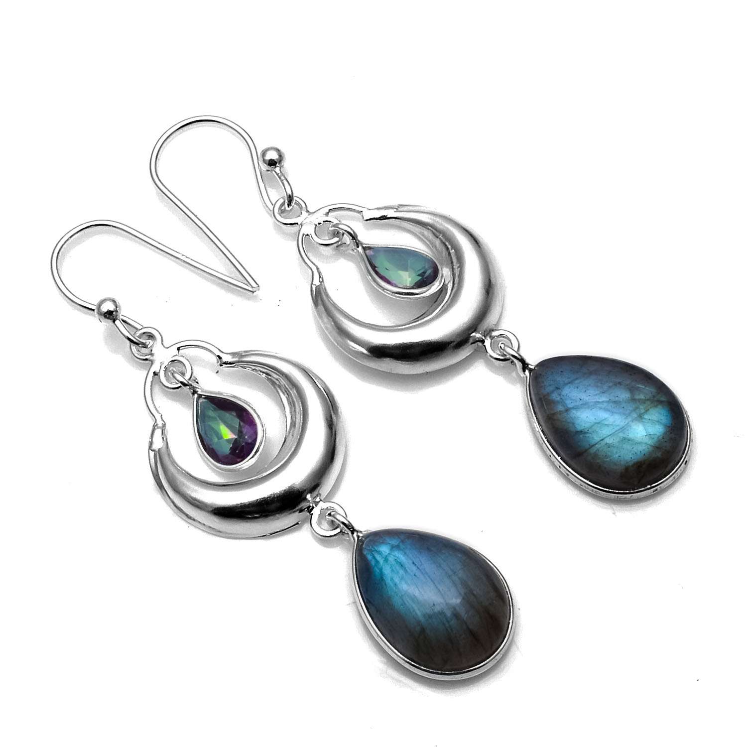 Labradorite Gemstone Earrings Solid 925 Sterling Silver Handmade Earrings Jewelry Gift For Women And Girls E-1351
Labradorite Gemstone Earrings Solid 925 Sterling Silver Handmade Earrings Jewelry Gift For Women And Girls E-1351