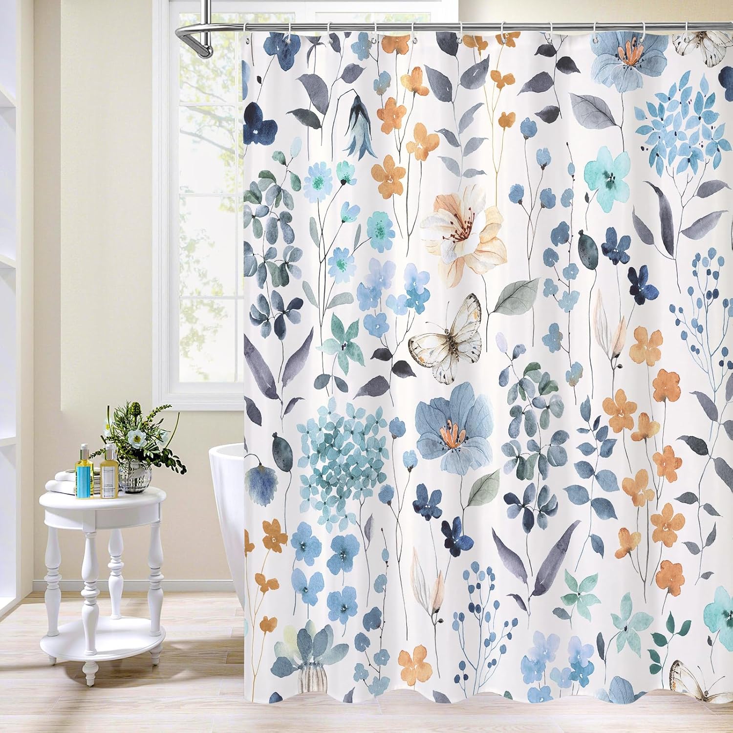 Burgundy Floral Shower Curtain, Plant Leaves With Flower Shower Curtains For Purple Bathroom Decor, Modern Farmhouse Waterproof W60H190(CM)-1 Pcs
Burgundy Floral Shower Curtain, Plant Leaves With Flower Shower Curtains For Purple Bathroom Decor, Modern Farmhouse Waterproof W60H190(CM)-1 Pcs