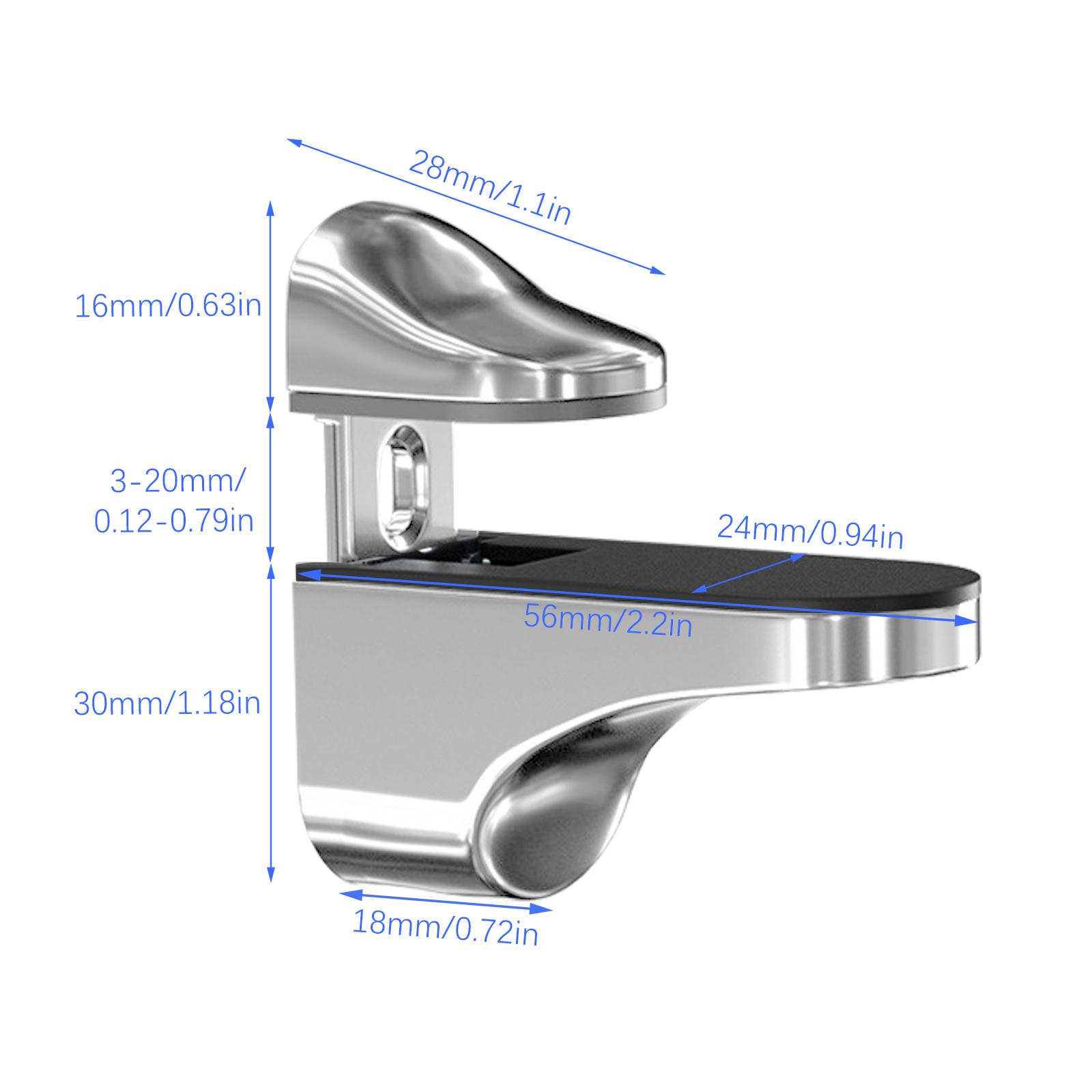 4Pcs Adjustable Wood/Glass Shelf Bracket Wall Mount Zinc Alloy Shelf Holder Support Glass Layer Clamp Anti-Slip Partition Clamps as the picture
4Pcs Adjustable Wood/Glass Shelf Bracket Wall Mount Zinc Alloy Shelf Holder Support Glass Layer Clamp Anti-Slip Partition Clamps as the picture