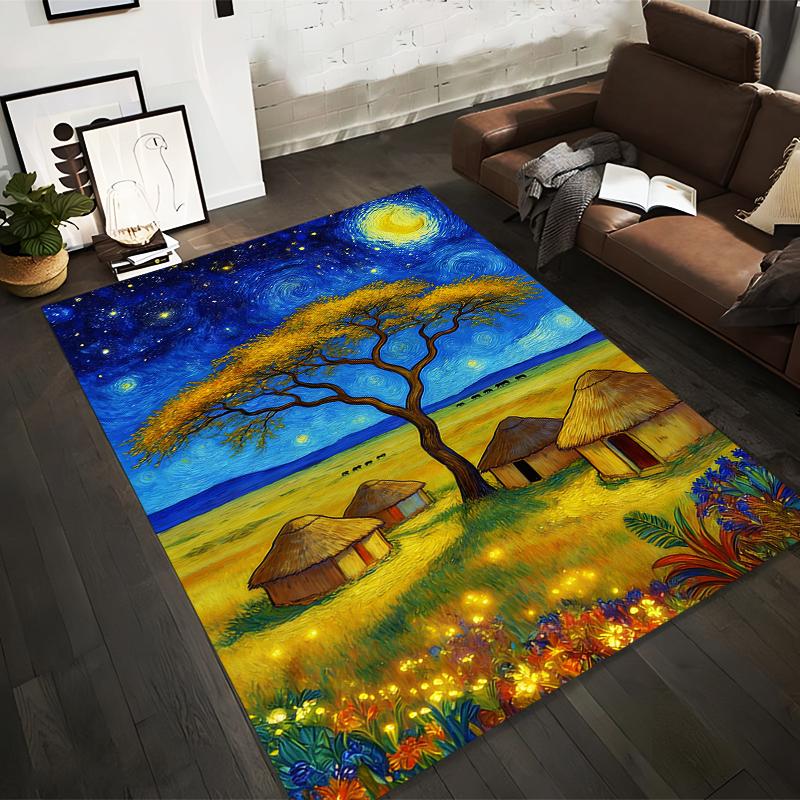 Colorful Carpet with African Landscape and Starry Sky Design Suitable for use as an anti-slip for living room bedroom sofas 40x60cm( 15x23in )
Colorful Carpet with African Landscape and Starry Sky Design Suitable for use as an anti-slip for living room bedroom sofas 40x60cm( 15x23in )