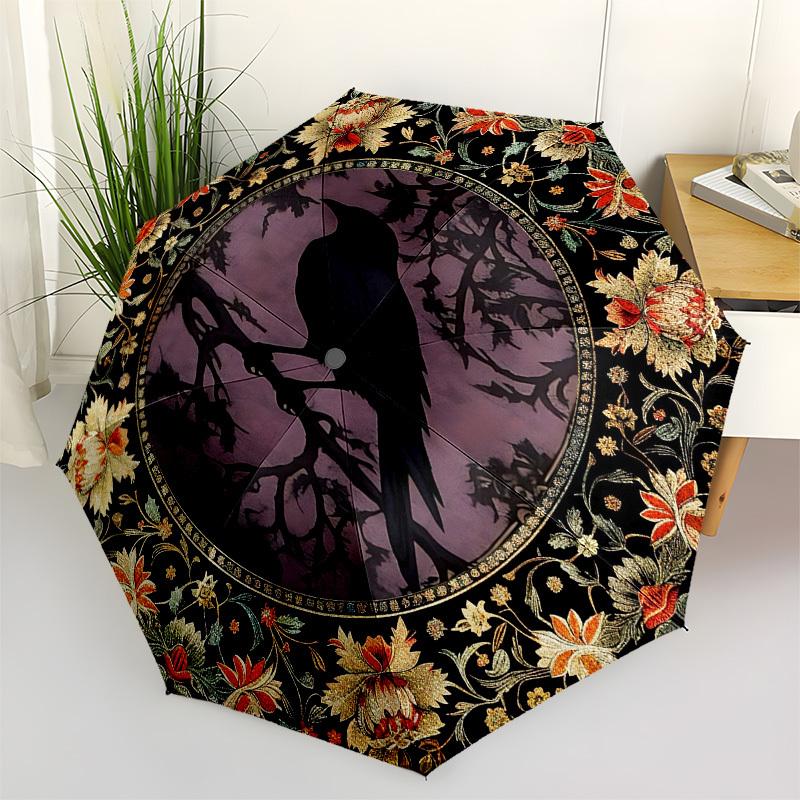 Crow, FloralThemed Automatic Opening and Closing Umbrella 8 Ribs, Suitable for Leisure and Going Out, Outdoor Accessory, Gothic Style, Fas
Crow, FloralThemed Automatic Opening and Closing Umbrella 8 Ribs, Suitable for Leisure and Going Out, Outdoor Accessory, Gothic Style, Fas