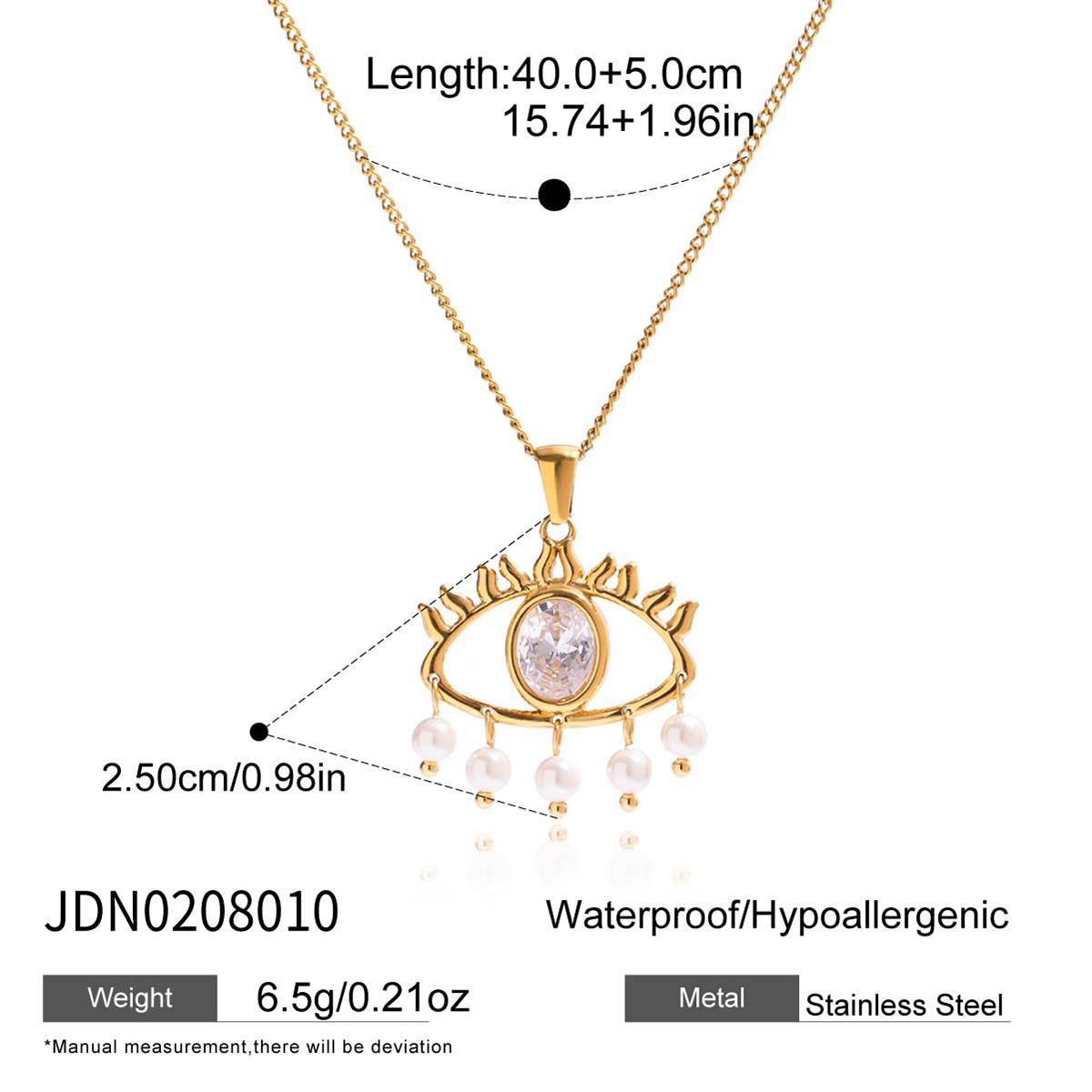 Youthway Zircon Imitation Pearl Evil Eye Pendant Necklace For Women Gold Plated Stainless Steel Necklace Fashion Jewelry
Youthway Zircon Imitation Pearl Evil Eye Pendant Necklace For Women Gold Plated Stainless Steel Necklace Fashion Jewelry