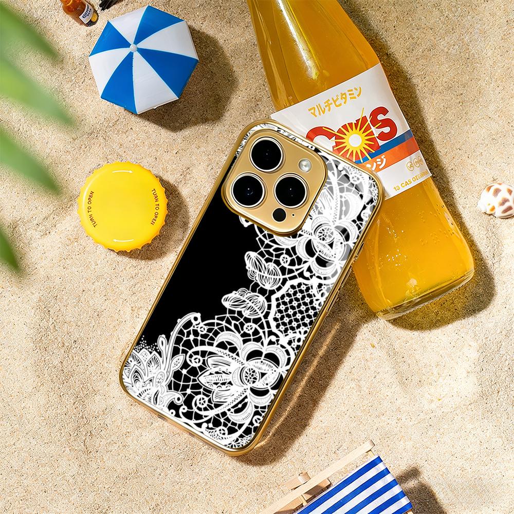 Art Lace print Black pattern design Phone Case For iphone 17 16 15 14 13 12 11Pro Plus Max Luxury Gold-plated glass Phone Case iPhone 15
Art Lace print Black pattern design Phone Case For iphone 17 16 15 14 13 12 11Pro Plus Max Luxury Gold-plated glass Phone Case iPhone 15