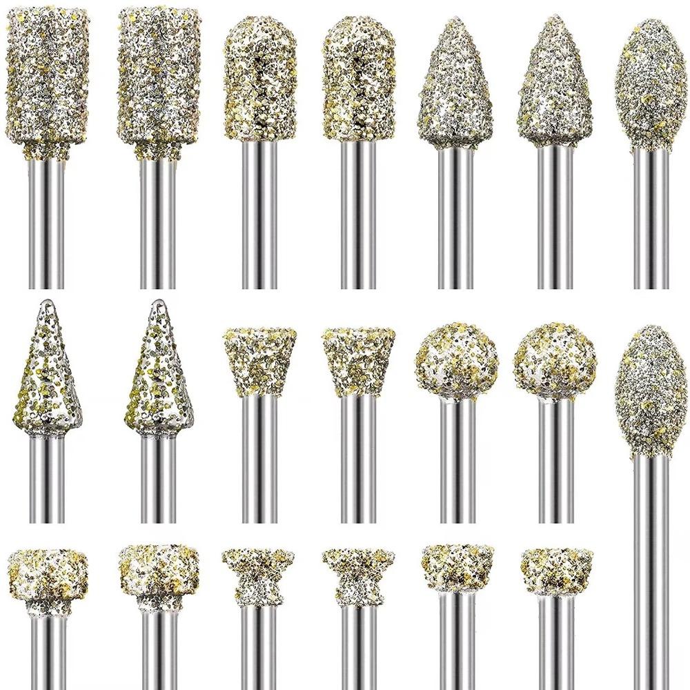 20pcs/set Variety of Shapes Shank Grinding Bit Cylindrical Grinding Head Dremel Rotary Tools
20pcs/set Variety of Shapes Shank Grinding Bit Cylindrical Grinding Head Dremel Rotary Tools