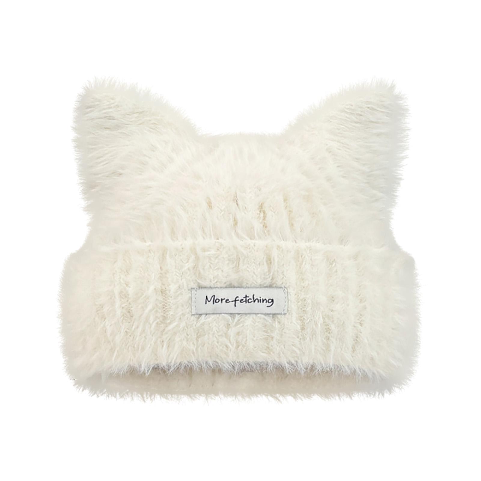 Женская вязаная шапка-бини с дизайном кошачьих ушек, из мягкой пряжи, зимняя, теплая, пушистая шапка для леди, для осенне-зимнего сезона
Женская вязаная шапка-бини с дизайном кошачьих ушек, из мягкой пряжи, зимняя, теплая, пушистая шапка для леди, для осенне-зимнего сезона