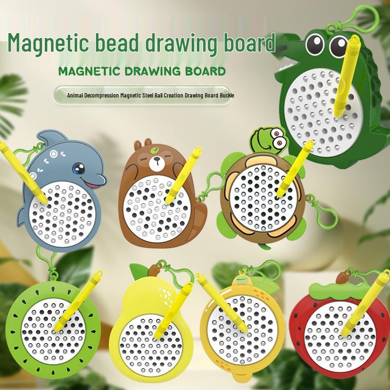 Cross-Border Magnetic Drawing Board with Steel Balls - Fun Educational Cartoon Animal Keychain Toy for Stress Relief
Cross-Border Magnetic Drawing Board with Steel Balls - Fun Educational Cartoon Animal Keychain Toy for Stress Relief