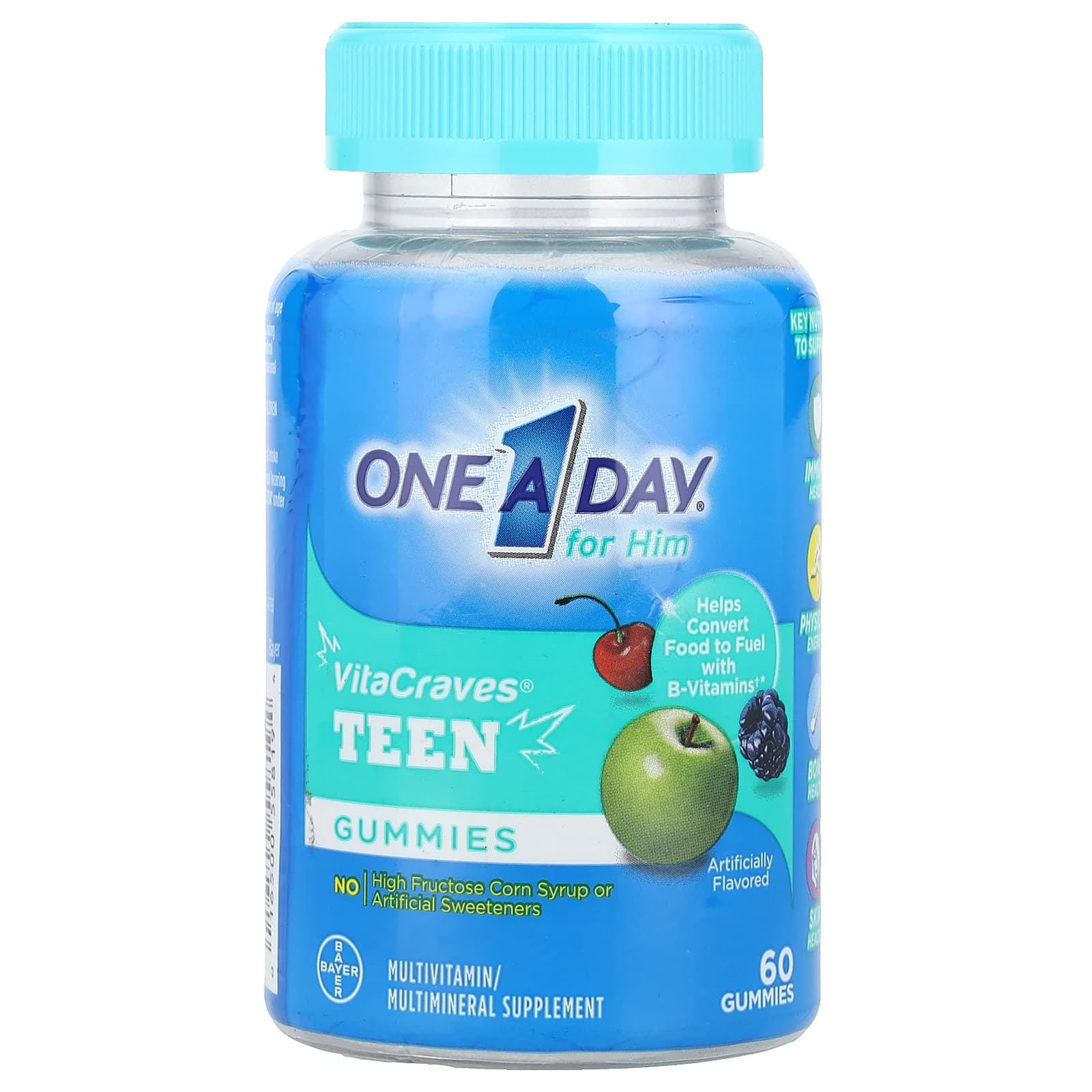 One-A-Day, One Day for Him, Vitagraves, Teen Multi, 60 Gummies
One-A-Day, One Day for Him, Vitagraves, Teen Multi, 60 Gummies