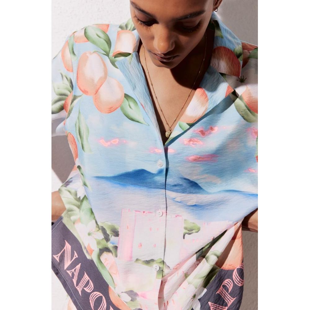 Рубашка с принтом HM Голубая Наполи
Рубашка с принтом HM Голубая Наполи