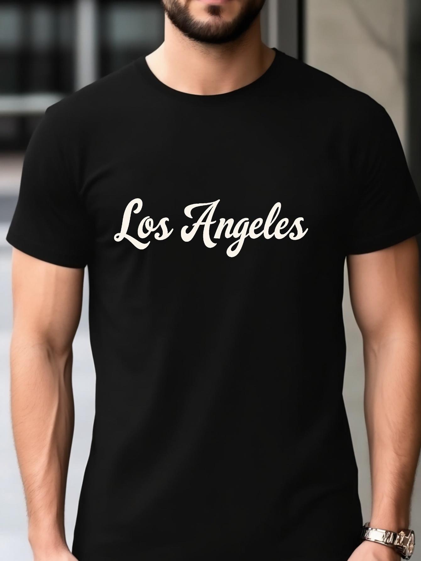 Los Angeles Printed T-shirt - Black with White Lettering - Breathable Cotton Blend Fabric - Stretch Comfort Fit Round Neck Tee for Gym XXXXL
Los Angeles Printed T-shirt - Black with White Lettering - Breathable Cotton Blend Fabric - Stretch Comfort Fit Round Neck Tee for Gym XXXXL