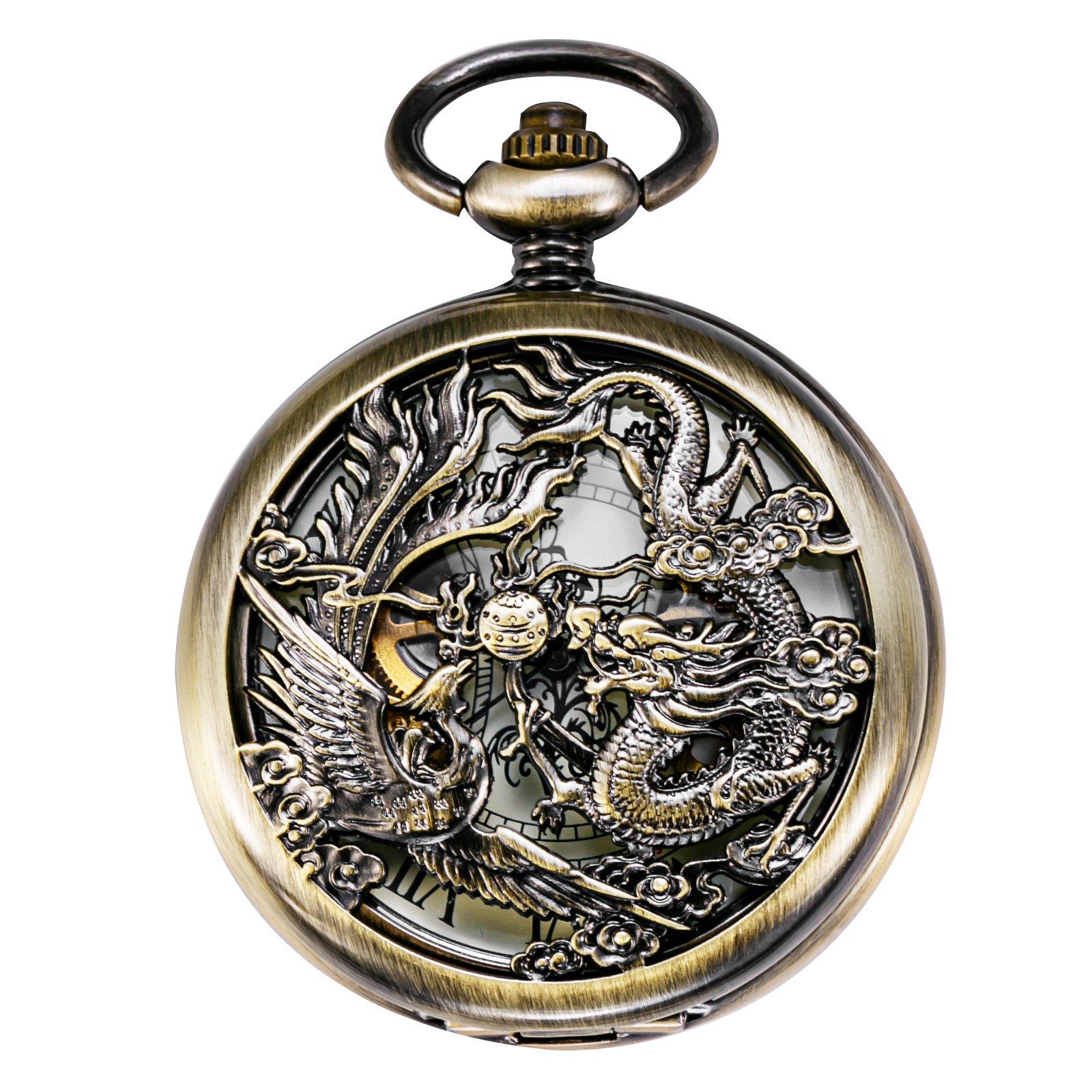 Механические карманные часы TREEWETO Skeleton Bronze Lucky Dragon с подарочной коробкой
Механические карманные часы TREEWETO Skeleton Bronze Lucky Dragon с подарочной коробкой