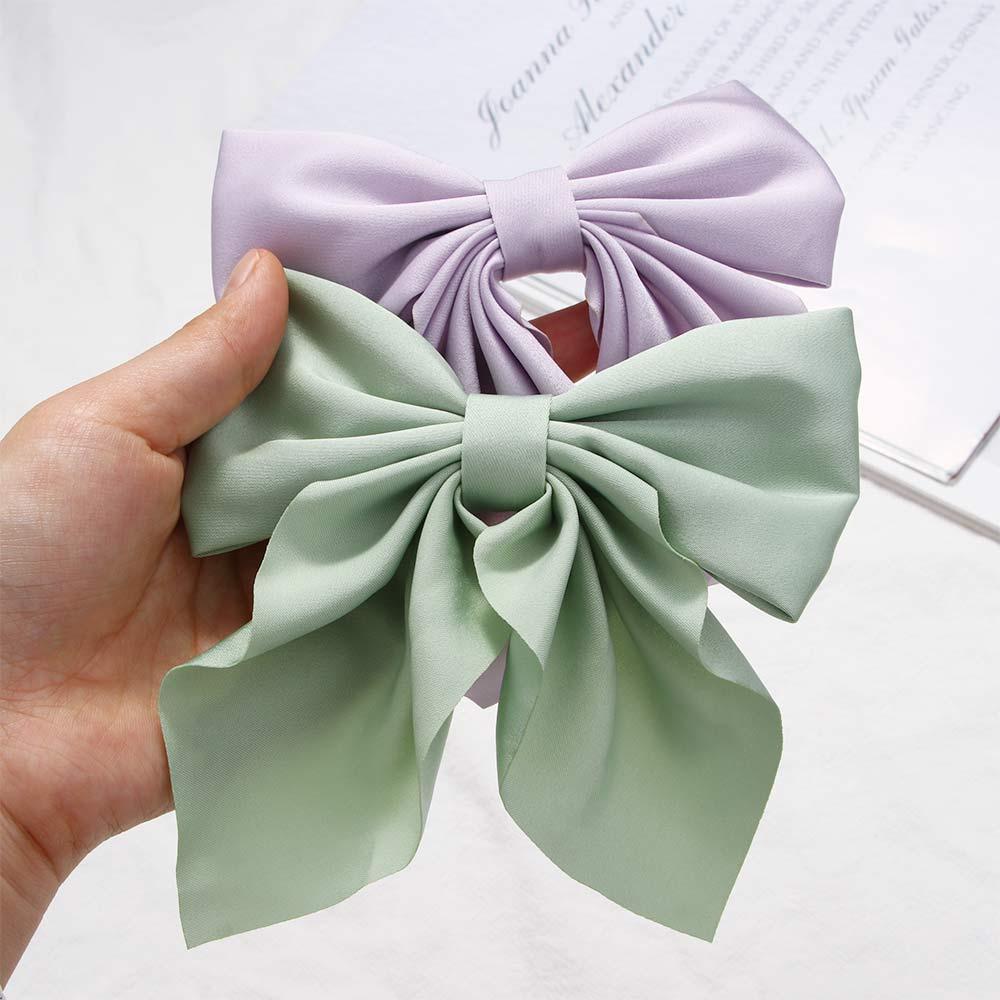 Temperament Wild Korean Women Girl Duckbill Clip Hair Clip Bow Hairpin Hair Accessories фиолетовый