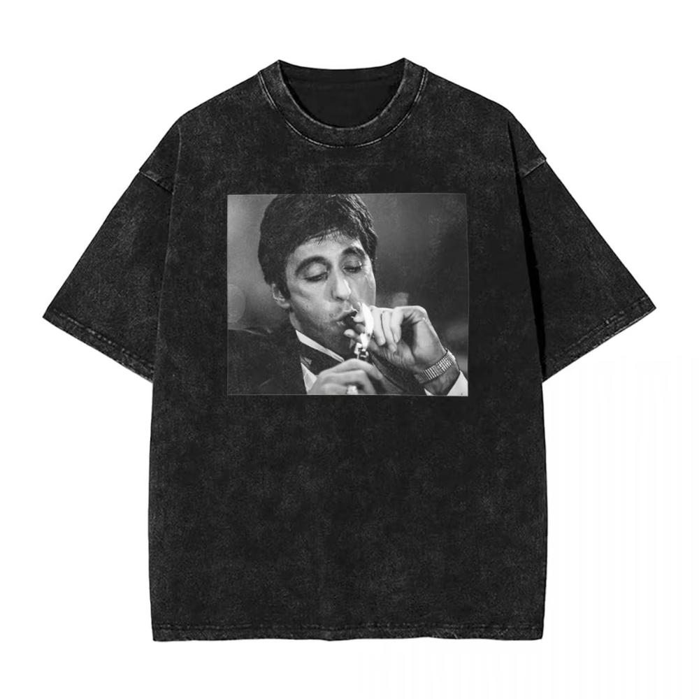 Movie Scarface Tony Montana Washed T Shirt Man Women Vintage Cotton T Shirts Summer Crewneck Hip Hop Tees Simple Oversize Tops XL
Movie Scarface Tony Montana Washed T Shirt Man Women Vintage Cotton T Shirts Summer Crewneck Hip Hop Tees Simple Oversize Tops XL