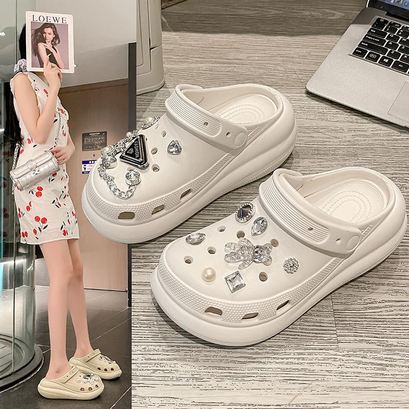 New summer puff hole shoes diamond bear women s non-slip thick-soled heightening beach cool slippers outer wear women s 40/41
New summer puff hole shoes diamond bear women s non-slip thick-soled heightening beach cool slippers outer wear women s 40/41