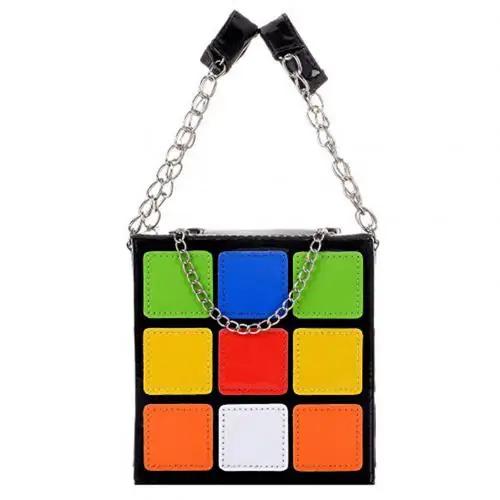 Chic Cubic Shape Box Women Handbags Designer Chains Totes Luxury Pu Leather Messenger Bag Ladies Personality Small Purses
Chic Cubic Shape Box Women Handbags Designer Chains Totes Luxury Pu Leather Messenger Bag Ladies Personality Small Purses