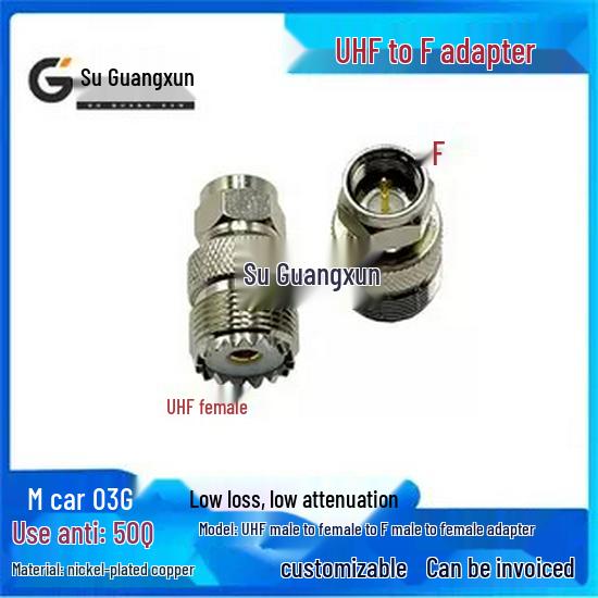 All-Copper SL16-K to F-J RF Adapter: F Male to M Male, Imperial F Female to UHF Female, M Male to F.
All-Copper SL16-K to F-J RF Adapter: F Male to M Male, Imperial F Female to UHF Female, M Male to F.